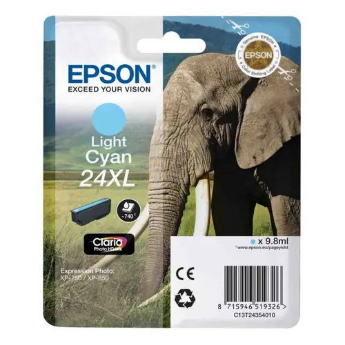 Epson 24XL High Capacity Light Cyan Ink Cartridge - (T2435 Elephant)