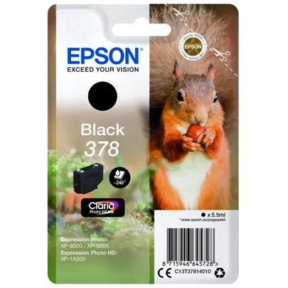 Epson 378 Black Ink Cartridge - (T3781 Squirrel)