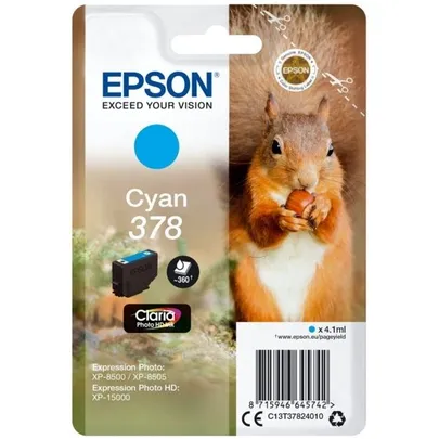 Epson 378 Cyan Ink Cartridge - (T3782 Squirrel)