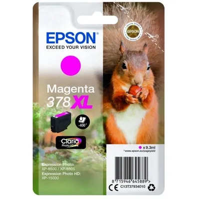 Epson 378XL High Capacity Magenta Ink Cartridge - (T3793 Squirrel)