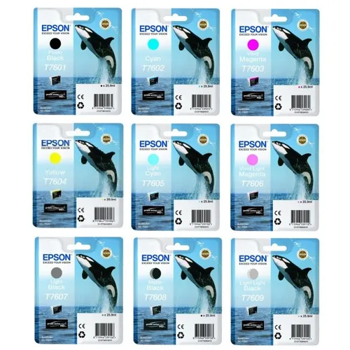 Epson T760 9 Colour Ink Cartridge Multipack (Killer Whale)
