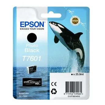 Epson T7601 Photo Black Ink Cartridge - (C13T760140 Killer Whale)