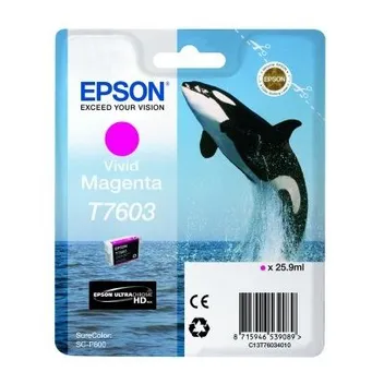 Epson T7603 Vivid Magenta Ink Cartridge - (C13T760340 Killer Whale)