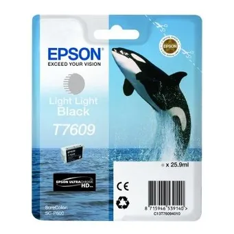 Epson T7609 Light Light Black Ink Cartridge - (C13T760940 Killer Whale Ultrachrome HD)