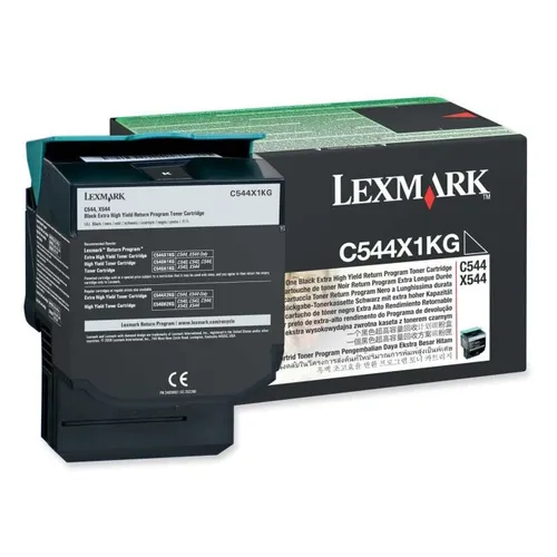 Lexmark C544X1KG Extra High Capacity Black Return Program Toner Cartridge
