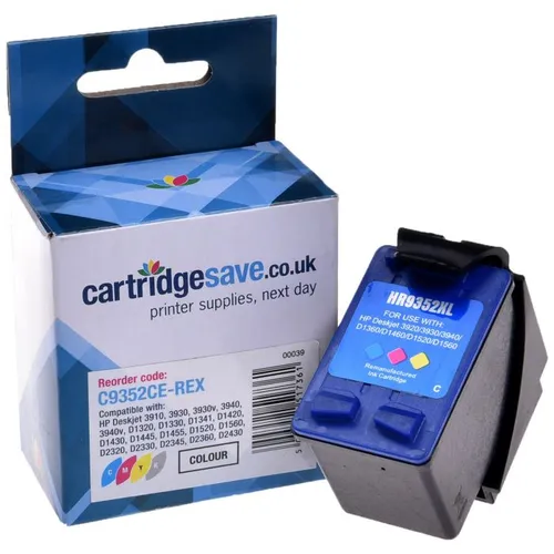 Compatible HP 22XL High Capacity Tri-Colour Ink Cartridge - (C9352CE)