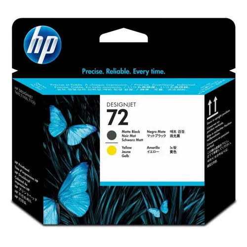 HP 72 Matte Black and Yellow Printhead (C9384A)