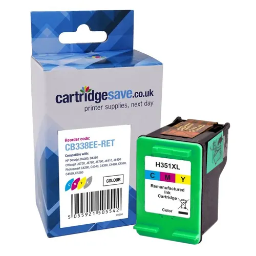 Compatible HP 351XL High Capacity Tri-Colour Ink Cartridge - (CB338EE)