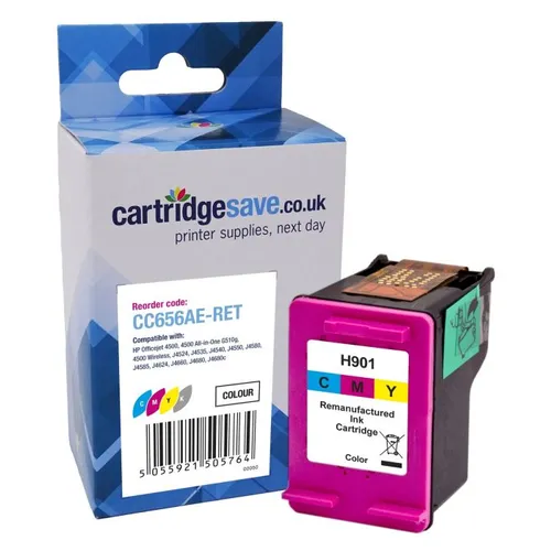 Compatible HP 901 Tri-Colour Ink Cartridge - (CC656AE)