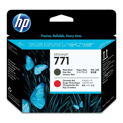 HP 771 Matte Black and Chromatic Red Printhead (CE017A)
