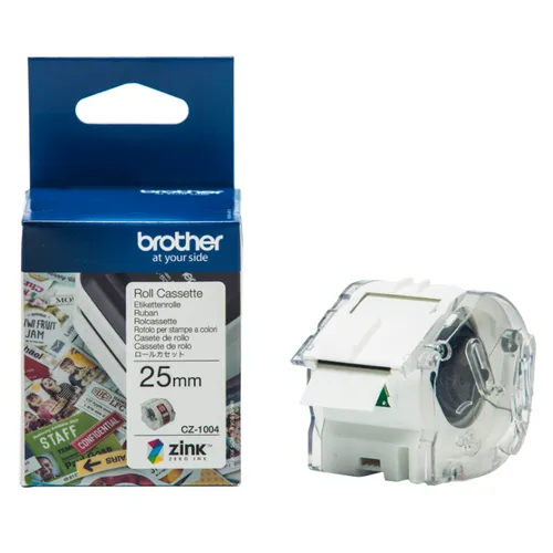 Brother CZ-1004 Full Colour 25mm x 5m Continuous Adhesive Label Tape
