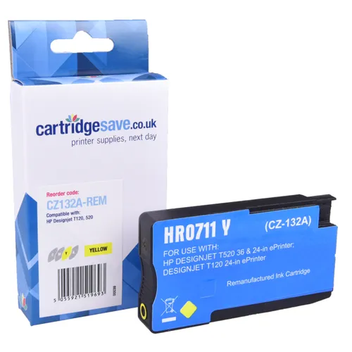 Compatible HP 711 Yellow Ink Cartridge - (CZ132A)