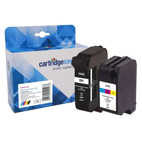 Compatible HP 45 / HP 78 Multipack High Capacity Black & Tri-Colour Printer Cartridge