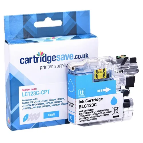 Compatible Brother LC123C Cyan Ink Cartridge