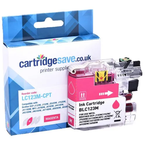 Compatible Brother LC123M Magenta Ink Cartridge