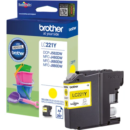 Brother LC221Y Light User Yellow Ink Cartridge