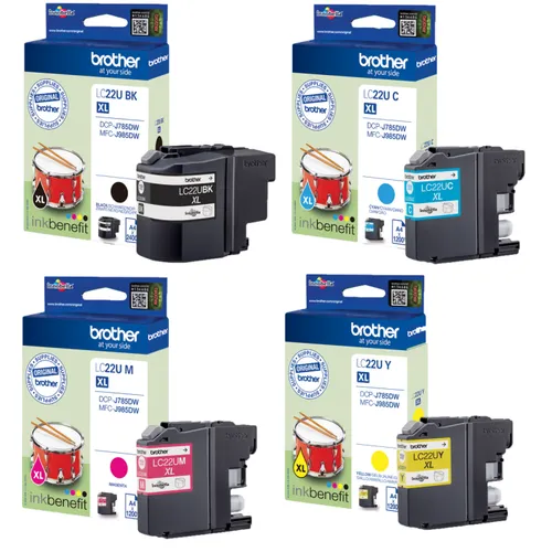 Brother LC22U 4 Colour Ink Cartridge Multipack