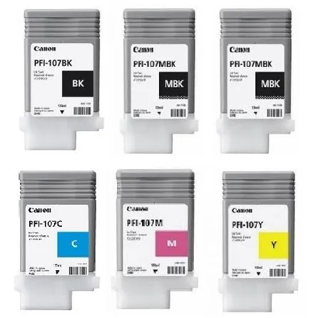 Canon PFI-107 6 Colour Ink Cartridge Multipack
