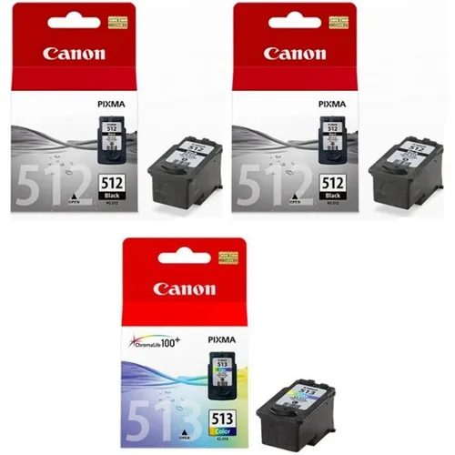 Canon PG-512 / CL-513 High Capacity 2 x Black & 1 x Tri-Colour Ink Cartridge Multipack