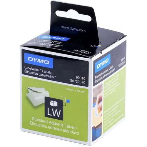 Dymo 99010 Address Labels Twin Pack 2 x 130 Adhesive Labels 89mm x 28mm (S0722370)