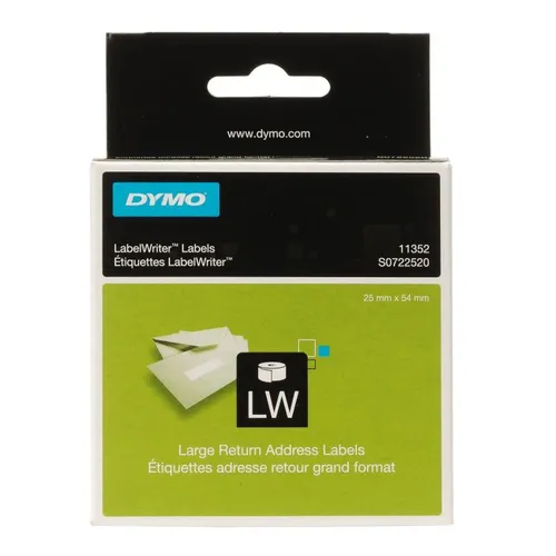 Dymo 11352 Large Return Address Labels 1 x 500 Labels 54mm x 25mm (S0722520)