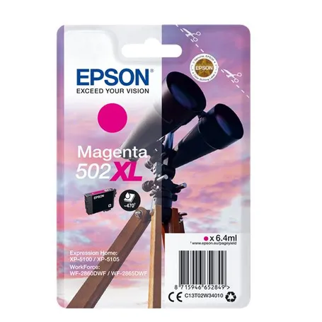 Epson 502XL High Capacity Magenta Ink Cartridge - (C13T02W34010 Binoculars)