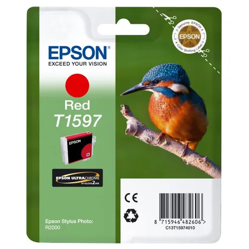 Epson T1597 Red Ink Cartridge - (C13T159740 Kingfisher)