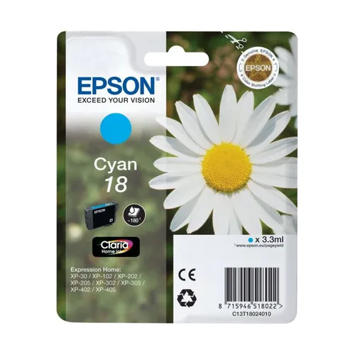 Epson 18 Cyan Ink Cartridge - (T1802 Daisy)