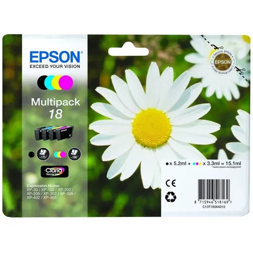 Epson 18 4 Colour Ink Cartridge Multipack - (T1806 Daisy)