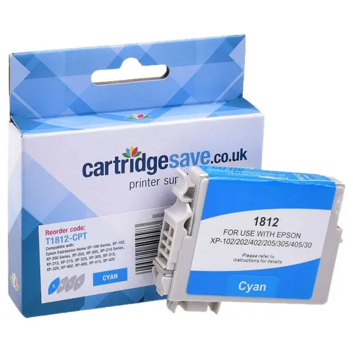 Compatible Epson 18XL High Capacity Cyan Printer Cartridge - (T1812 Daisy)