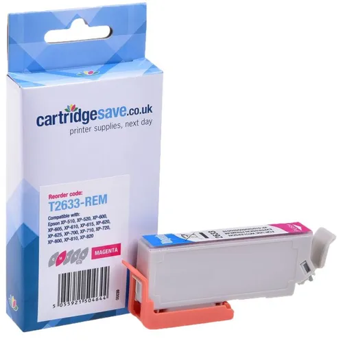 Compatible Epson 26XL Magenta High Capacity Ink Cartridge - (T2633 Polar Bear)