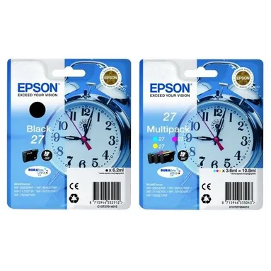 Epson 27 Black & 3 Colour Ink Cartridge Multipack (T2701 & T2705 Alarm Clock)