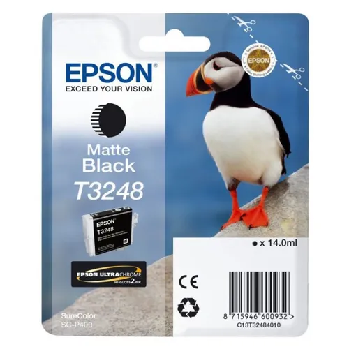 Epson T3248 Matte Black Ink Cartridge - (C13T324840 Puffin)