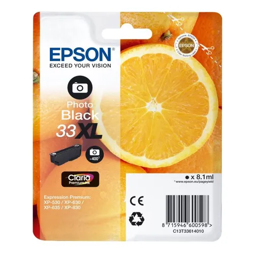 Epson 33XL Photo Black High Capacity Ink Cartridge - (T3361 Oranges)