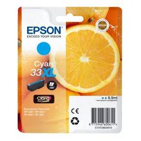 Epson 33XL Cyan High Capacity Ink Cartridge - (T3362 Oranges)