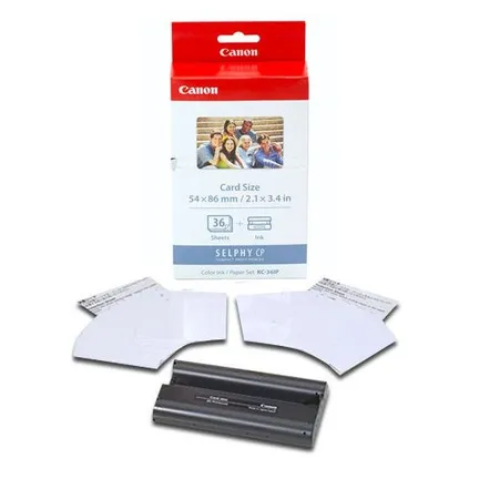 Canon KC-36IP Tri-Colour Ink Cartridge & Paper Photo Pack - (7739A001AB)