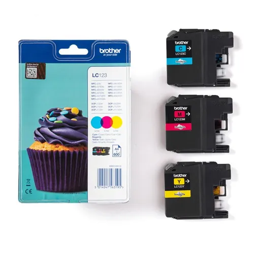 Brother LC123 3 Colour Ink Cartridge Multipack