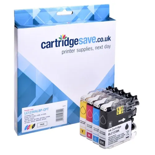 Compatible Brother LC123 4 Colour Ink Cartridge Multipack