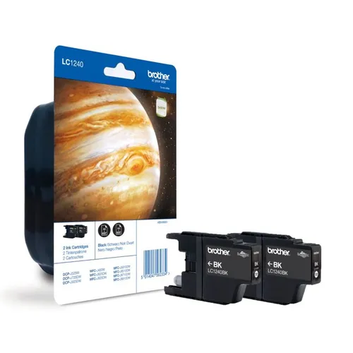 Brother LC1240BK Black Ink Cartridge Twin Pack (LC-1240BKBP2)