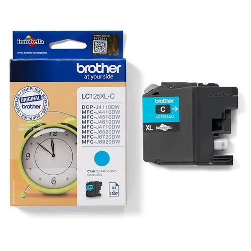 Brother LC125XL High Capacity Cyan Ink Cartridge (LC-125XLC)
