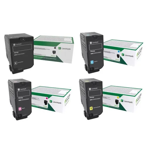 Lexmark 75B20 4 Colour Return Program Toner Cartridge Multipack