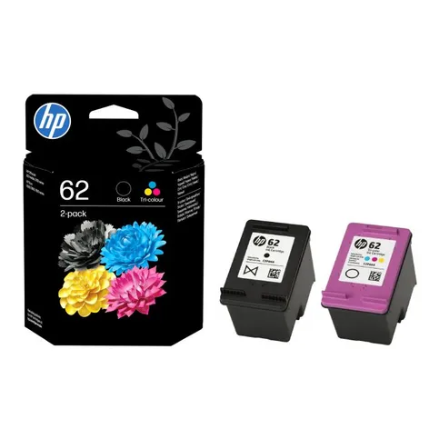 Black & Tri-Colour HP 62 Ink Cartridge Multipack (HP N9J71AE)