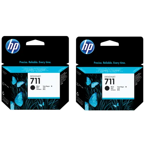 HP 711 Multipack Black Ink Cartridge Twin Pack - (P2V31A)