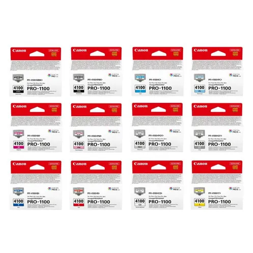 Canon PFI-4100 12 Colour Ink Cartridge Multipack