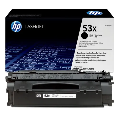 HP 53X High Capacity Black Toner Cartridge - (Q7553X)