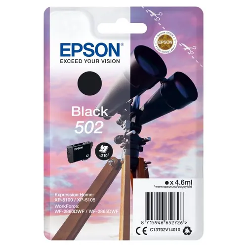 Epson 502 Black Ink Cartridge - (C13T02V14010 Binoculars)