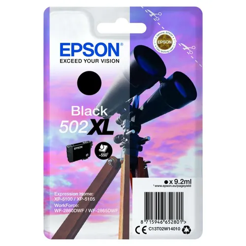 Epson 502XL High Capacity Black Ink Cartridge - (C13T02W14010 Binoculars)