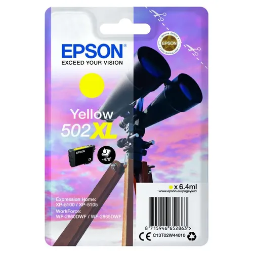 Epson 502XL High Capacity Yellow Ink Cartridge - (C13T02W44010 Binoculars)