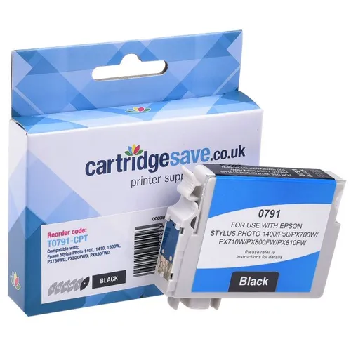 Compatible Epson T0791 Black Ink Cartridge - (C13T079140 Owl)