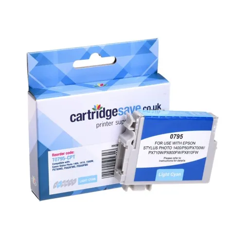 Compatible Epson T0795 Light Cyan Ink Cartridge - (C13T079540 Owl)